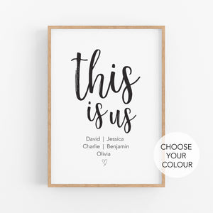 This Is Us Family Personalised Art Print 