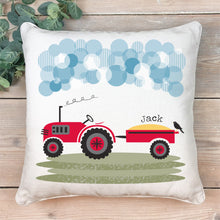 Load image into Gallery viewer, Red Tractor Personalised Cushion
