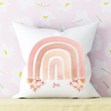 Load image into Gallery viewer, Watercolour Rainbow Personalised Cushion
