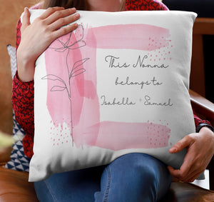 Watercolour Strokes Personalised Cushion