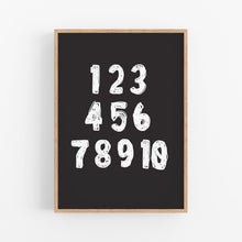 Load image into Gallery viewer, Black &amp; White Alphabet Number Set - Playroom Prints - Happy Joy Decor
