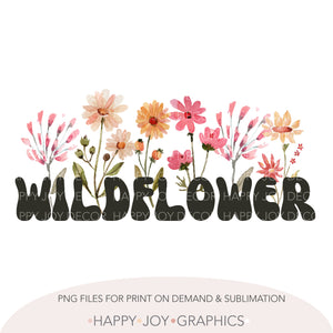 Wildflower png Sublimation - Happy Joy Graphics