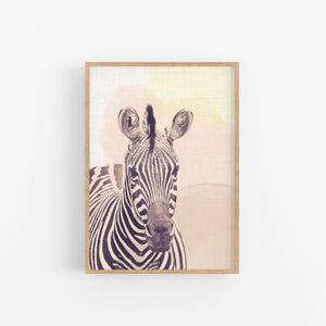 Neutral Zebra Photo Print - Happy Joy Decor