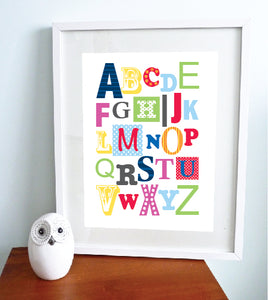 Kids Alphabet Print - Happy Joy Decor
