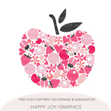 Load image into Gallery viewer, Red Apple png Sublimation - Happy Joy Graphics
