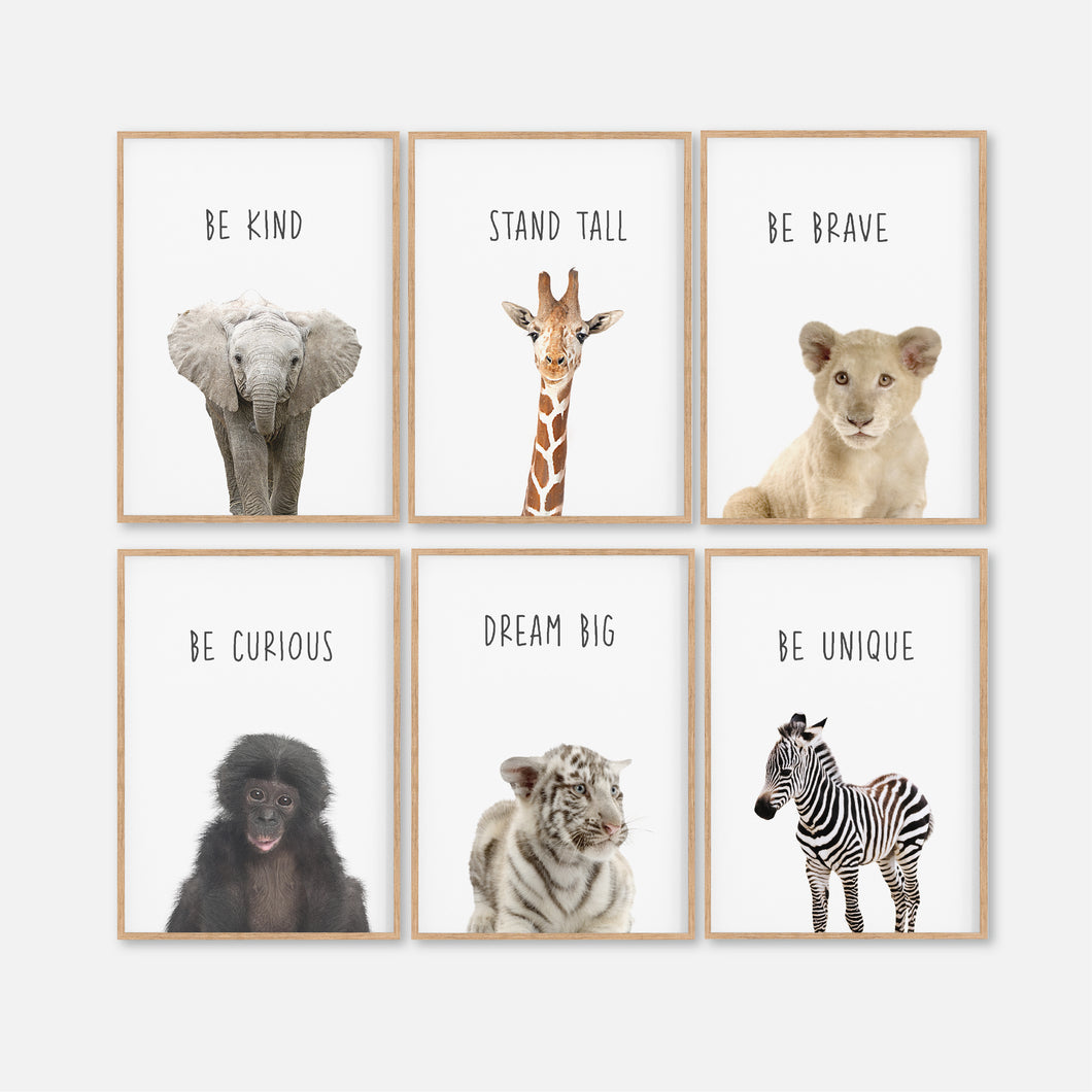 Safari Animals Instant Download Set of 6