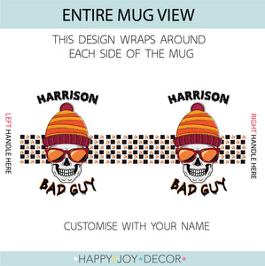 Skull Personalised Mug Halloween - Happy Joy Decor