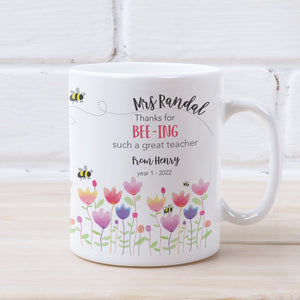 Bee-ing Teacher Personalised Mug