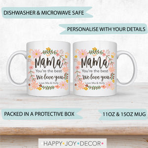 Boho Mama Floral Personalised Mug