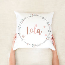 Load image into Gallery viewer, Boho Wreath Personalised Cushion

