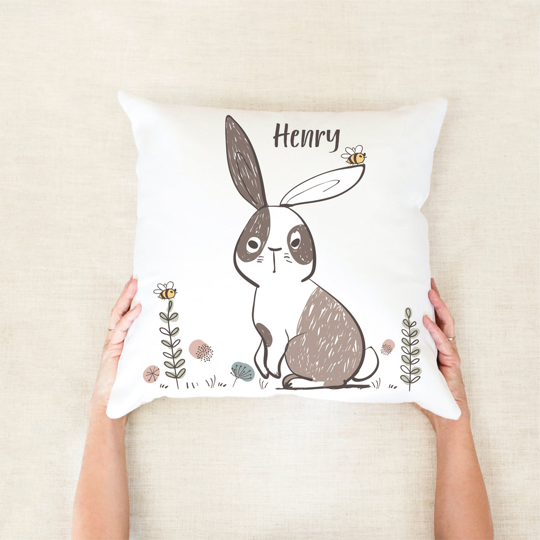 Brown Bunny Personalised Cushion