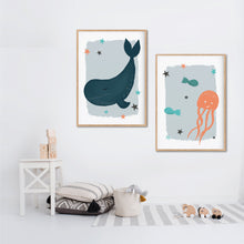 Load image into Gallery viewer, Whale &amp; Octopus Instant Download - Sea Creature Nursery - Happy Joy Decor
