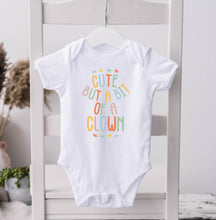 Load image into Gallery viewer, Cute But A Bit Of A Clown Onesie - Graphic Baby Onesie - Happy Joy Decor
