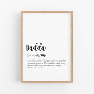 Dadda Definition Print - Gifts For Dad - Father day Gift - Happy Joy Decor