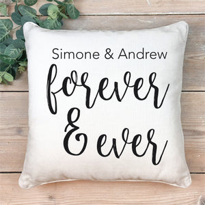 A perfect wedding or anniversary gift. A personalised cushion with the names of the special couple.  - wedding anniversary gift - Happy Joy Decor