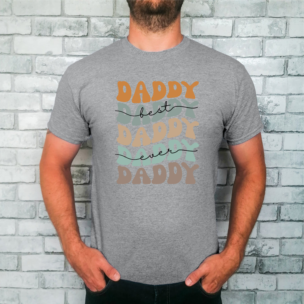 Retro Best Daddy T-shirt - Happy Joy Decor