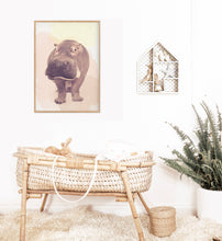 Load image into Gallery viewer, Neutral Hippo Photo Print - Happy Joy Decor
