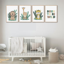 Load image into Gallery viewer, Born to Be Wild Jungle Animal Instant Download - Jungle Nursery Prints - Happy Joy Decor
