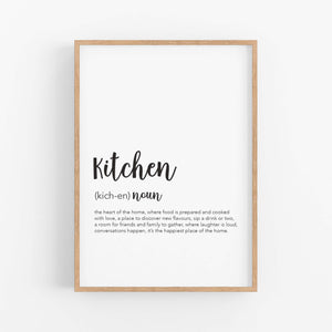 Kitchen Definition Print - Kitchen gifts - Chef gifts