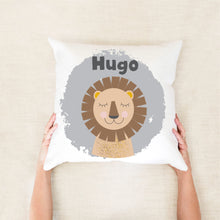 Load image into Gallery viewer, Lion personalised kids cushion - Happy Joy Decor
