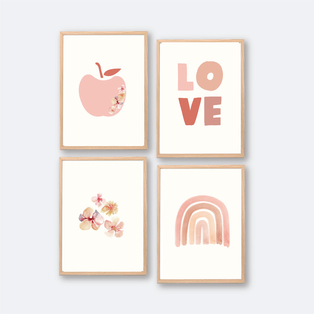 Love Printable Wall Art Set - Instant Downloads - Happy Joy Decor