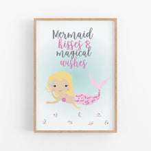 Load image into Gallery viewer, Mermaid Kisses Instant Download - Girls bedroom nursery printables - Happy Joy Decor
