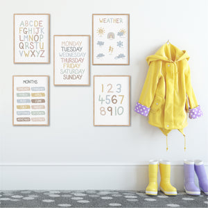 Neutral Playroom Essentials Prints for Kids - Happy Joy Decor