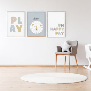 Kids Play Print - Playroom Decor - Happy Joy Decor