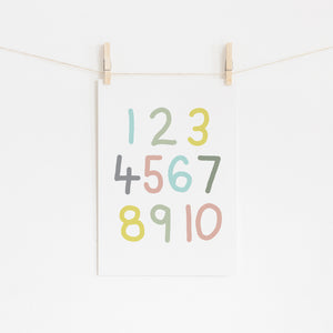 Kids Numbers Print - Happy Joy Decor