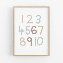 Load image into Gallery viewer, Alphabet &amp; Number Print  - Neutral Playroom prints - Happy Joy Decor
