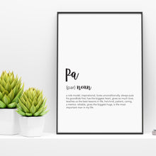 Load image into Gallery viewer, Pa Definition Print - Grandparent gifts from kids - Happy Joy Decor
