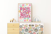 Load image into Gallery viewer, Pastel Pick Flowers Not Fights Print
