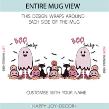 Load image into Gallery viewer, Pink Ghost Personalised Halloween Mug - Happy Joy Decor
