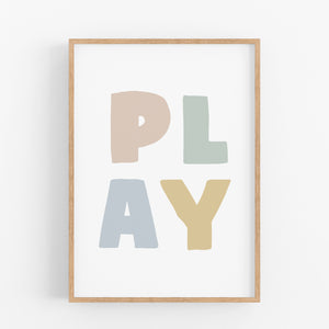 Kids Play Print - Playroom Decor - Happy Joy Decor