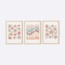 Load image into Gallery viewer, Retro Flower Personalised Set Of 3

