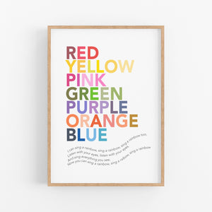 Rainbow Playroom Print - Happy Joy Decor