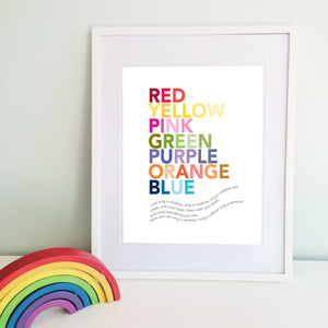 I Can Sing A Rainbow Wall Art - Neutral Kids Printables - Happy Joy Decor