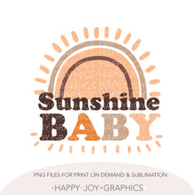 Load image into Gallery viewer, Retro Sunshine Baby png Sublimation - Happy Joy Graphics
