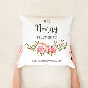 This Nanny belongs to personalised pillow