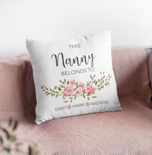 Load image into Gallery viewer, This Nanny belongs to personalised pillow
