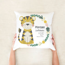 Load image into Gallery viewer, Tiger Birth Stat Cushion
