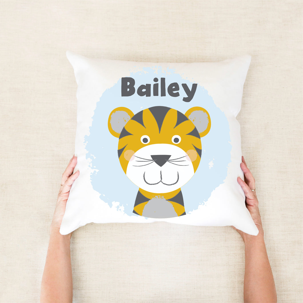 Tiger personalised kids cushion - HAPPY JOY DECOR