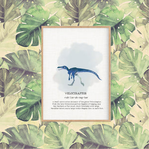 Velociraptor Definition Print - Happy Joy Decor