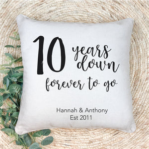 Years Down Personalised Cushion - Family Home decor - Happy joy Decor
